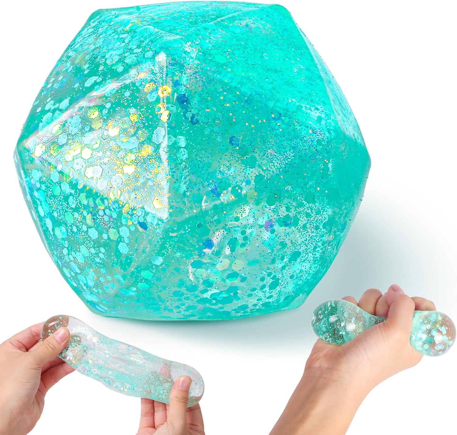Stress Cube Squishy Stress Balls for Adults and Kids. Ice Squishy Sugar Stress Ball Sensory Fidget Toys. Slow Rise Squeeze Cube for Anxiety Relief. Malt Sugar Stress Cube for Hand Exercise (Cyan) : Toys & Games